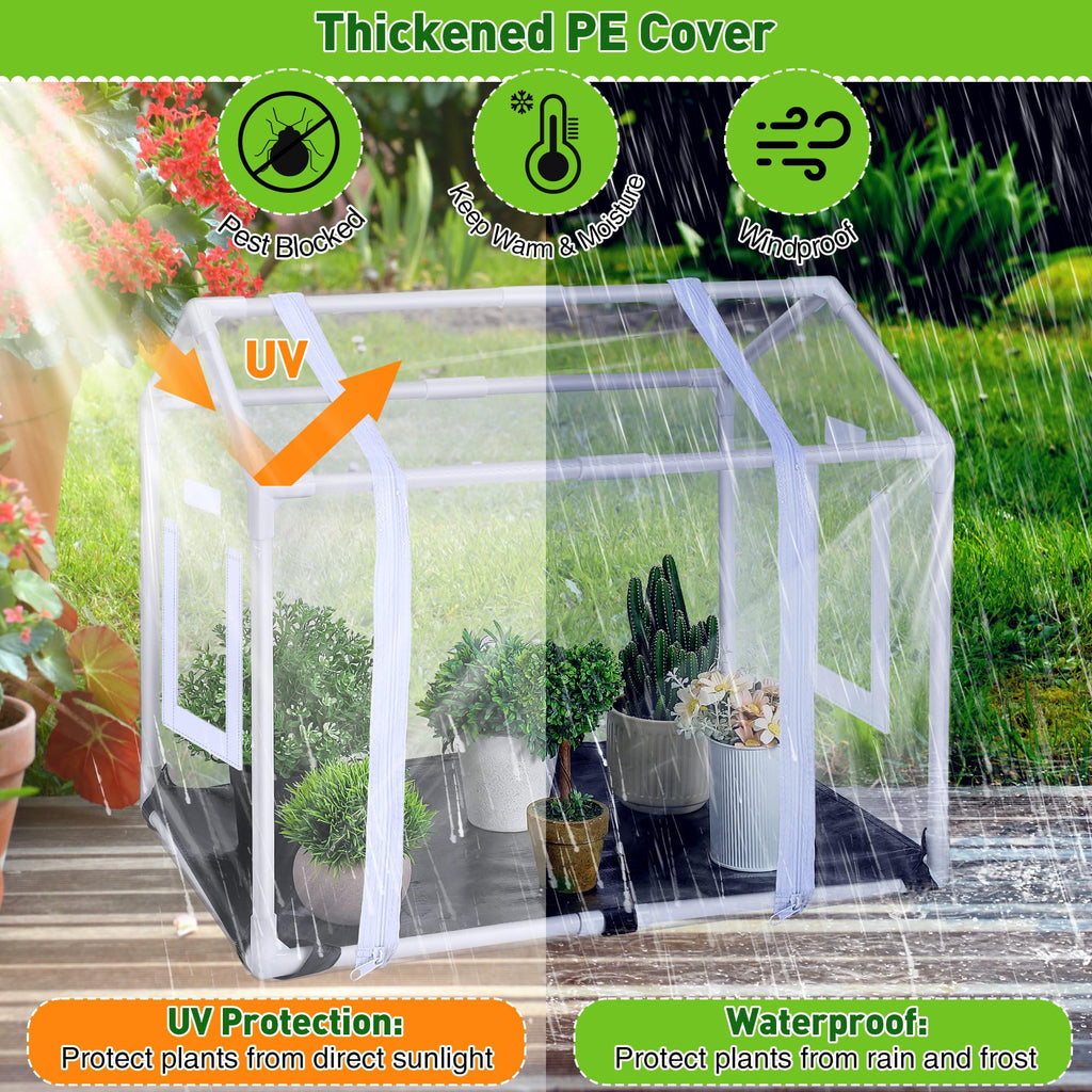 Mini Greenhouse with Potting Mat for Indoor Plant, Portable Greenhouse