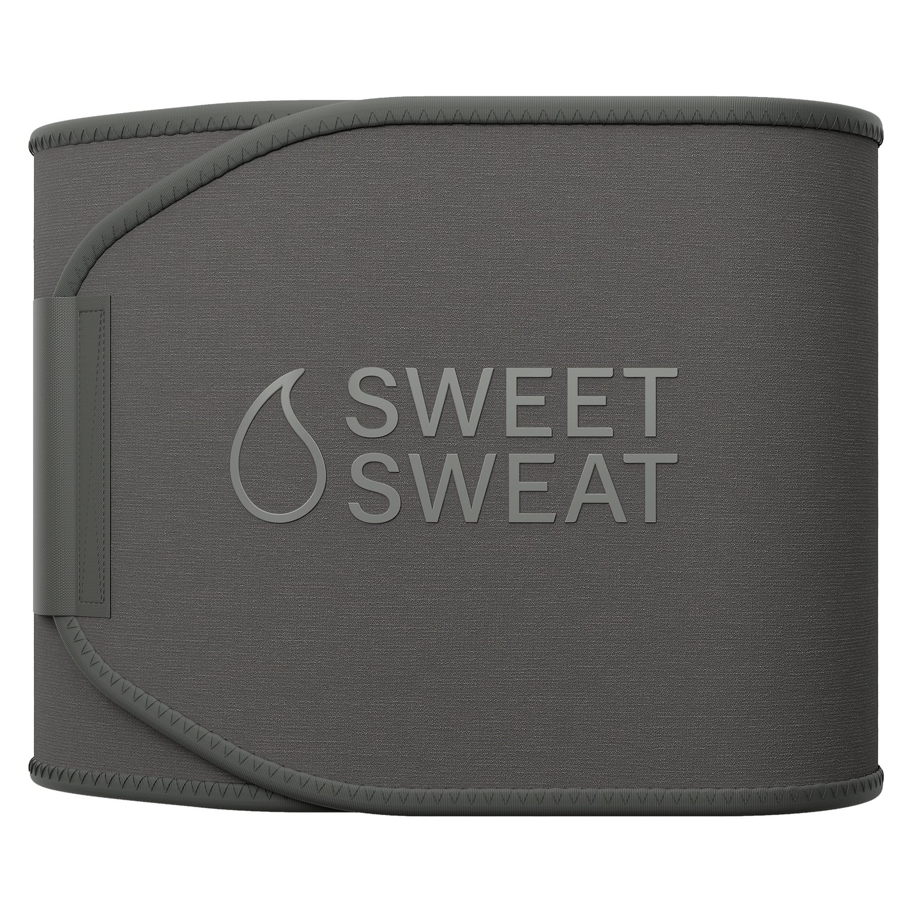 Sports Research Sweet Sweat Waist Trimmer (Core Series) - Premium Sweat Enhancing Fitness Band for Women & Men - Adjustable Fit �� Latex-Free Neoprene - Matte Grey, Large