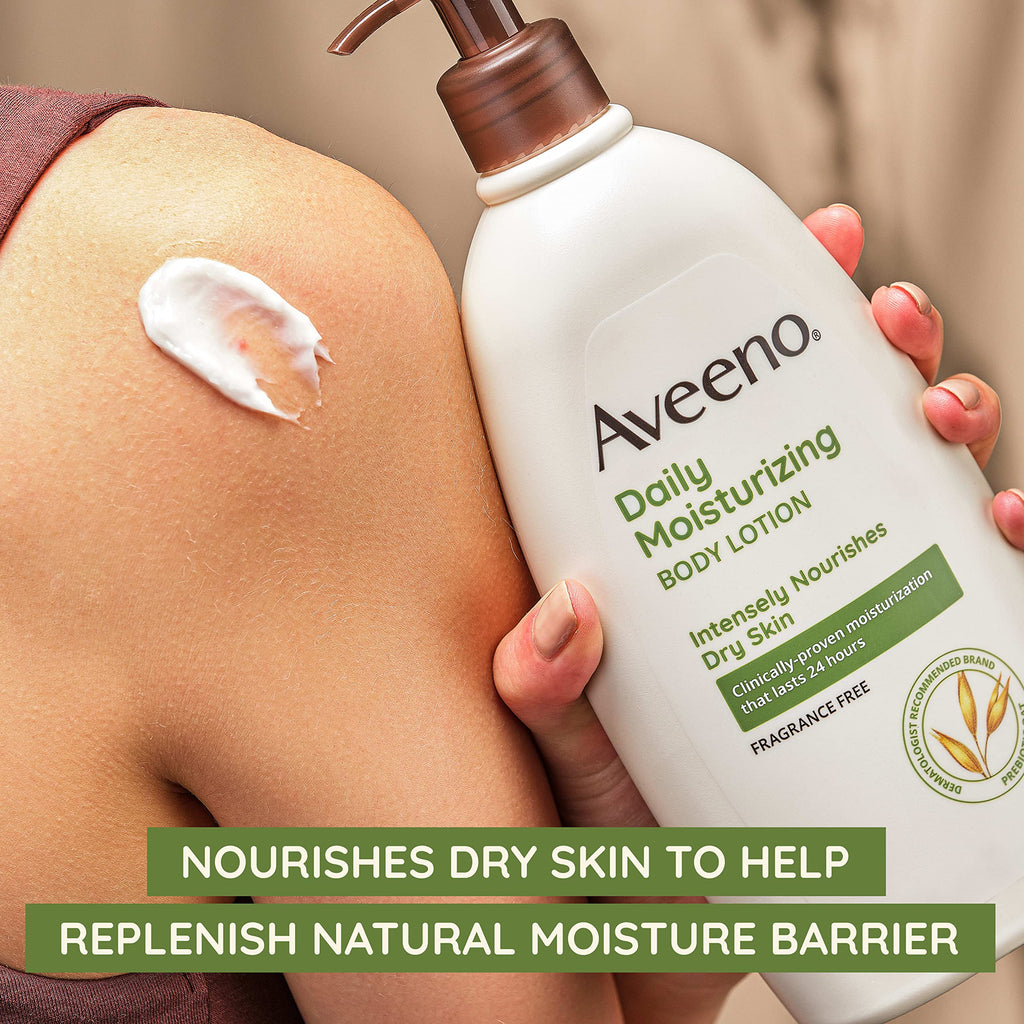 Aveeno Daily Travel Essentials Gift Set with Daily Moisturizing Lotion, Daily Moisturizing Body Wash, Calm + Restore Makeup Removing Wipes, & Calm + Restore Oat Gel Moisturizer, 4 items