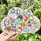 SINCCO Cute Enamel Backpack Pins, Funny Anime Lapel Pin Bulk Set