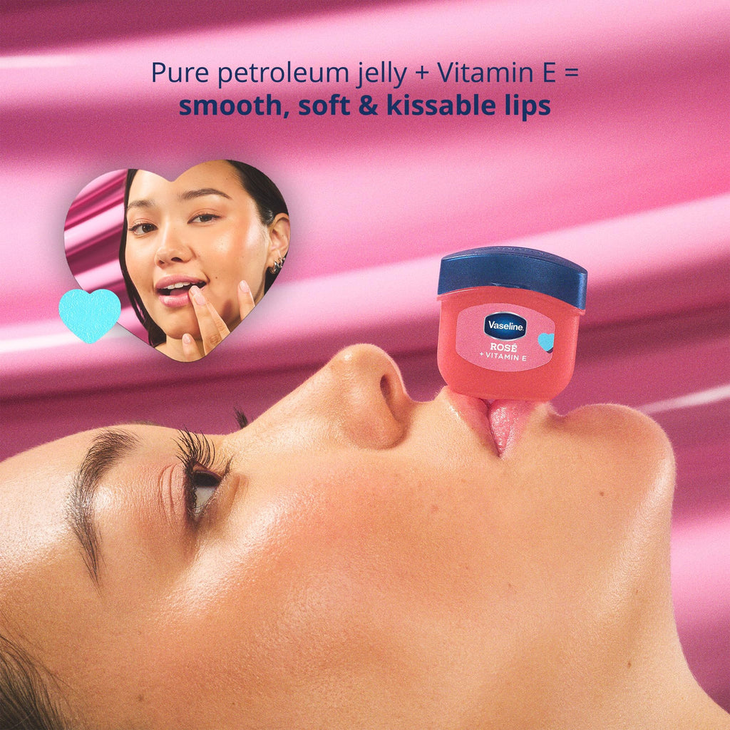 Vaseline Lip Therapy Valentine’s Day Gifts, Limited Edition Lip Balm Variety 6-Pack, Rosé + Wild Berry, 0.25 Oz Ea