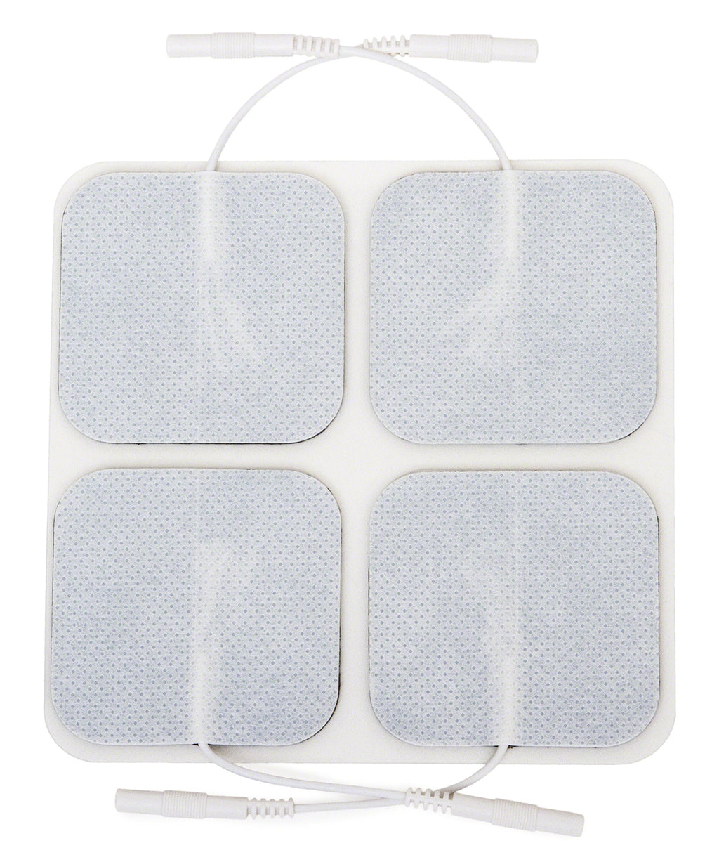 reserv 2" x 2" Premium Re-Usable Self Adhesive Electrode Pads for TENS/EMS Unit, Fabric Backed Pads with Premium Gel (Latex Free) (1 Pack (40 electrodes)