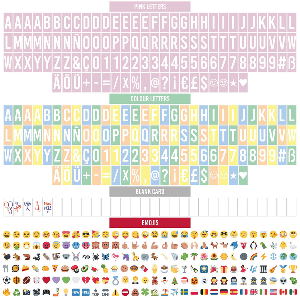 BONNYCO Pink Cinema Light Box with 400 Letters, Emojis, 2 Markers, USB