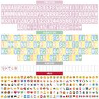 BONNYCO Pink Cinema Light Box with 400 Letters, Emojis, 2 Markers, USB