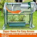 Gardzen Mini Greenhouse with Mesh Cover 36.2"(L) x18.9(W) x33.3(H)