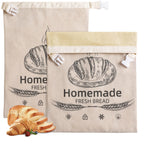 2 Pack Beeswax Bread Bags for Homemade Sourdough Reusable Beeswax Bread Bag