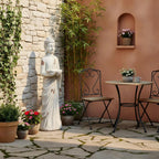 Ultym 42" Buddha Outdoor Statue with Birdfeeder, Extra-Large Buddha Figures