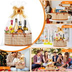 Orchidleaf 2 Set Baskets for Gifts Empty, Woven Bamboo gift baskets empty