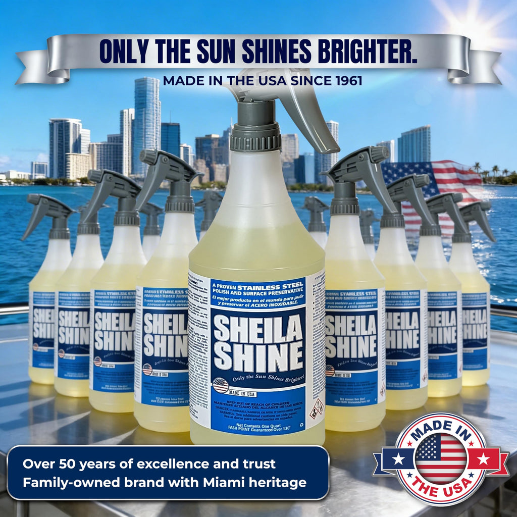 Sheila Shine 32oz Stainless Steel Cleaner and Polish - Cleans, Polishes & Protects Kitchen Appliances, Refrigerators, Sinks, Ovens & Grills - Leaves Streak Free Shine - Stainless Steel Spray Cleaner