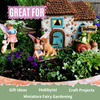 PRETMANNS Fairy Houses for Outside - Fairy Garden House Kit & Sign