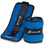 ProsourceFit Ankle / Wrist and Arm / Leg Weights Set of 2, Adjustable Strap for Men and Women, Blue 3 LB