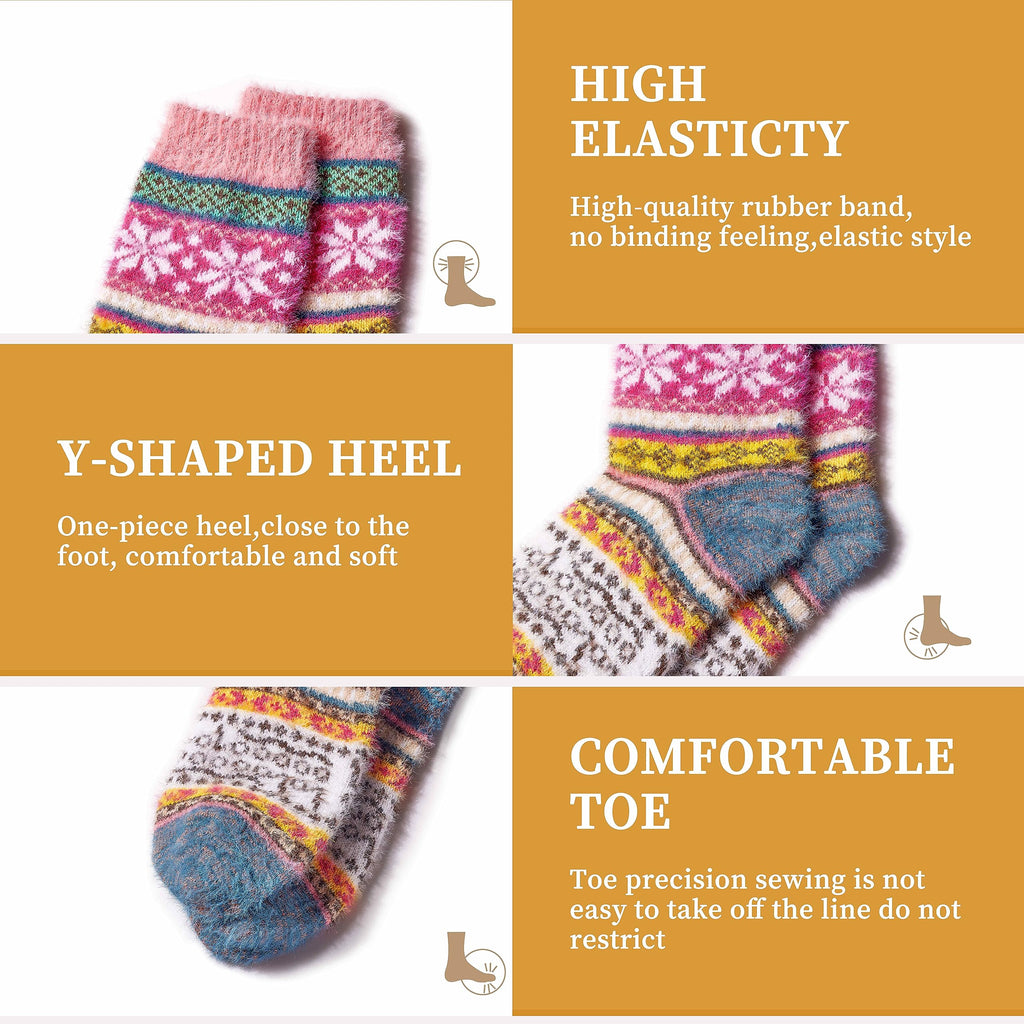 ICEIVY Comfy Fuzzy Warm Winter Cozy Socks Stocking Stuffers Gifts for Women