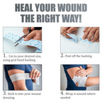 HEALQU Dressing Retention Tape, Non Woven Tape, 4in x 11yd 2 Rolls - Wound Dressing Tape Adhesive Cloth Tape Comfortable to The Body, with Easy Release Paper