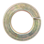 7/16" (100 Pack) Grade 8 Lock Washer, Split, Thru-Hardened, Yellow Zinc by Makers Bolt