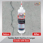Gray 1.4 LB Magic Crack Filler Bottle - Easy, No-Mess Crack Repair for Concrete, Masonry & Asphalt - Durable & Weather-Resistant
