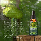Soursop Graviola Liquid Drops 2000mg, Organic Soursop Extract - 98% Absorption Soursop Bitters Liquid for Cell Support & Regeneration and Immune Boost, Sugar/Gluten Free, Natural Flavor, 2 Fl Oz