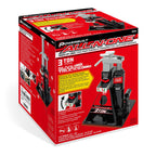 Powerbuilt 3 Ton All-in-One Hydraulic Bottle Jack and Jackstand in One Unit, Compact, Wide Base, 11-21 Inch Range, Eliminates Jackstands, for Unibody, Trucks, SUVs, RVs, Cars, Trailers, ASME - 640912