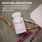 Centurion Premium Puralor AD, Cognitive and Focus Supplement for Kids with Saffron, Folate, Vitamin C, D and Zinc, 30 Chewable Tablets