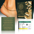 ORBON Original Certified Raw Pyrite Anklet for Women | Natural Raw Pyrite Crystal Ankle Bracelet for Wealth & Abundance | Genuine Stone, Adjustable Fit, Astrologer Recommended | Success Energy with Activation Card & Authenticity Certificate (2 MM BEADS)