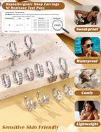 LOYALLOOK Cute Silver Small Hoop Earrings for Women Hypoallergenic