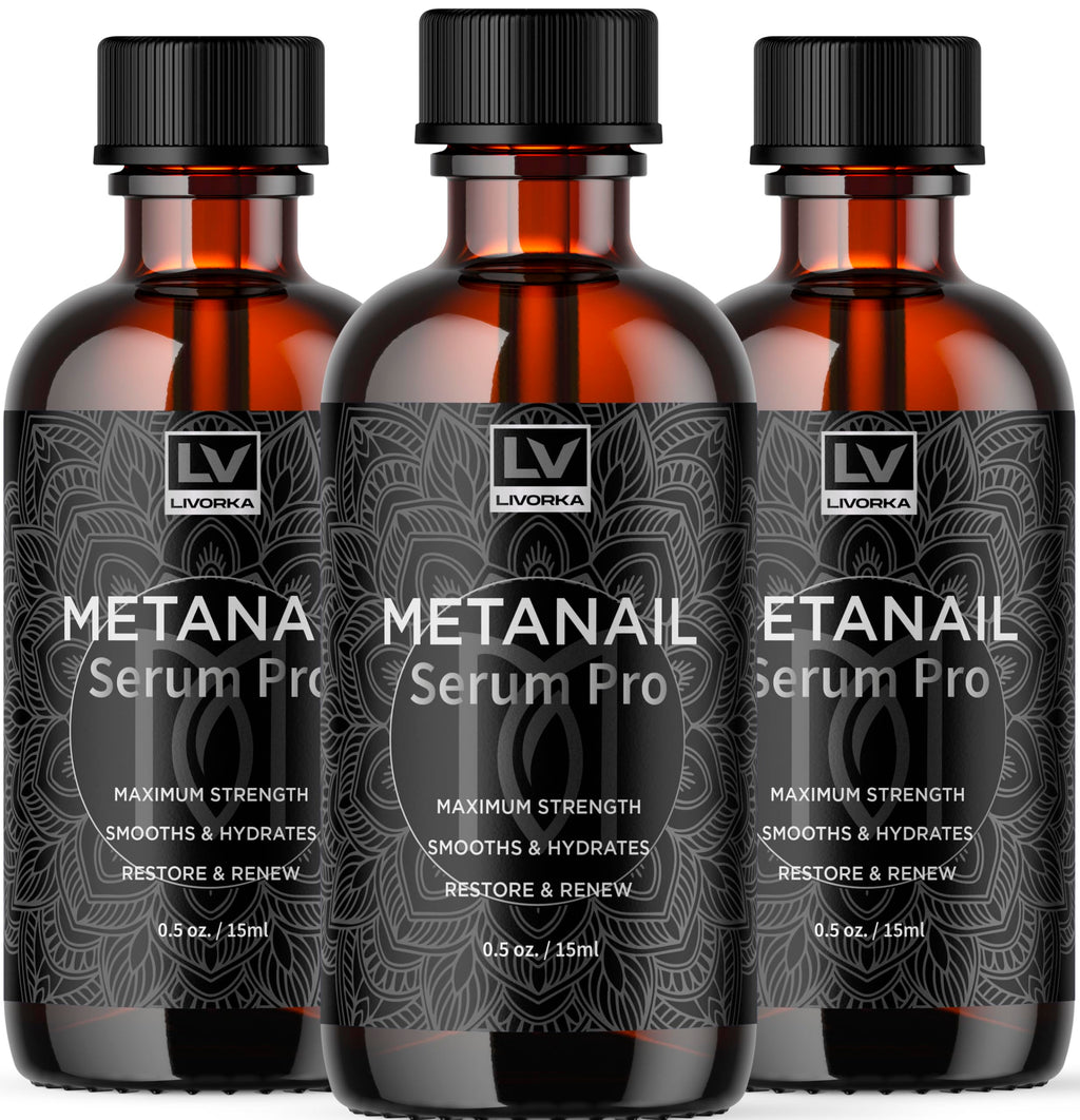LIVORKA (3 Pack) Metanail Toenail Liquid, Metanail, Metanail Bottle, Metanail Drops for Nails, Metanail Nail 3 Bottles