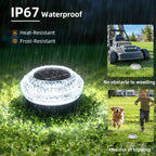 VOLISUN Solar Ground Lights Outdoor,16 Pack Flat Solar Pathway Lights,IP67 Waterproof Solar Powered Disc Lights,Landscape Lighting for Garden Yard Walkway Patio Driveway,Cool White