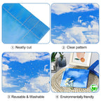 Aheroi Fluorescent Light Covers, 12Pcs 4 x 2 Feet Ceiling Light Covers Classroom, Magnetic Cover for Lights, Office Cloud Lights for Ceiling Decor Fixture Replacement Globes & Shades(Cloud Blue Sky)