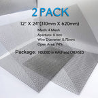 Upgraded 2PACK SS Wire Mesh, 4 Mesh Completely Welded, 12 X 24 in(310mm X 620mm), Stainless 304, Easy to Cut and Make Straight, Never Rust by Valchoose