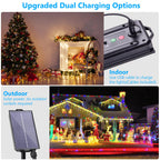 Solar String Lights Outdoor Waterproof 40Ft Color Changing with Remote