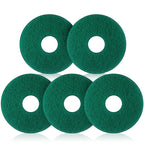 Teenyyou 5 Pcs 12" Cleaning Orbiter Pads Commercial Floor Buffer Pads Hardwood Floor Maintenance Scrubber Polisher Cleaning and Stripping for Orbiter Machine (Green)