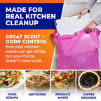 Hefty Ultra Strong 13 Gal Pink Kitchen Trash Bags, Watermelon Scent, 110ct