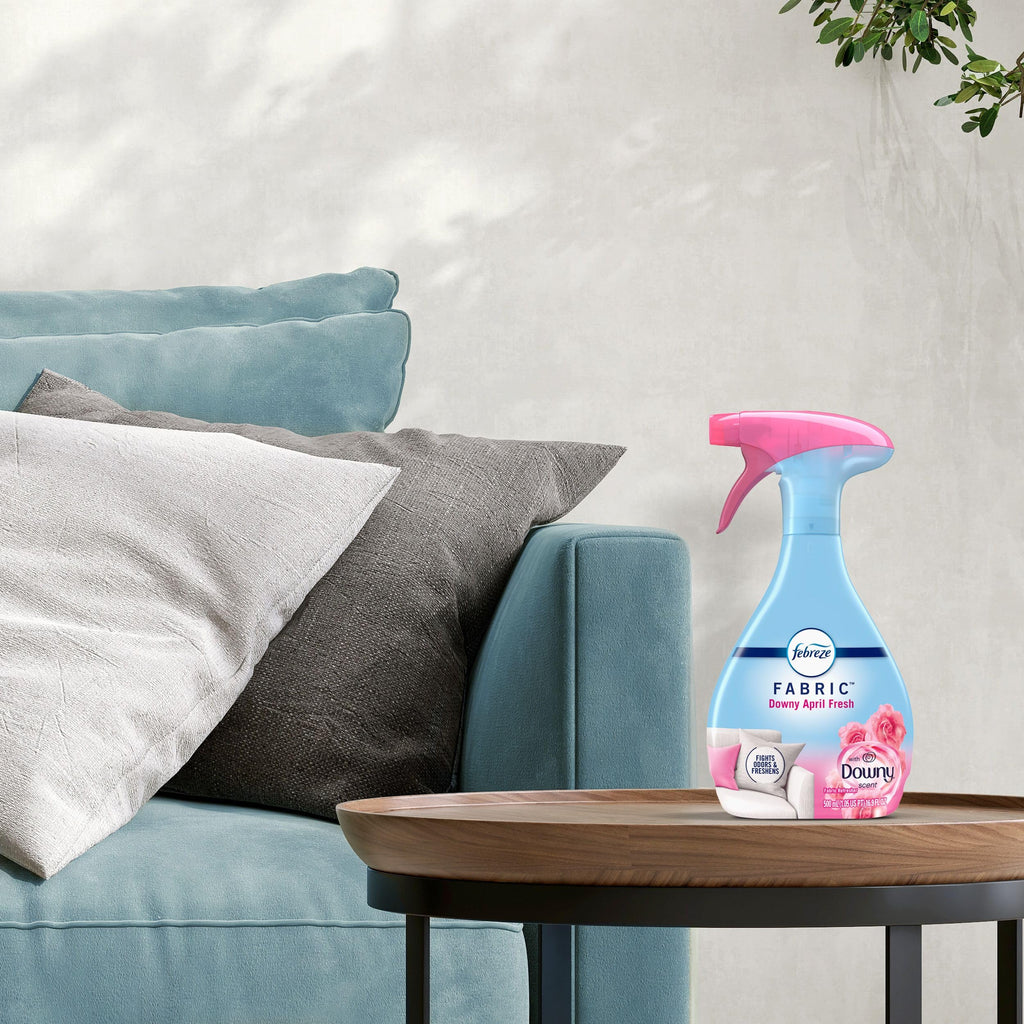 Febreze Fabric Spray Air Freshener, Odor-Fighting Fabric Refresher, Sneaker Balls Alternative, Couch Cleaner, Linen Spray, Multi-Use, Downy April Fresh Scent, 23.6 fl oz