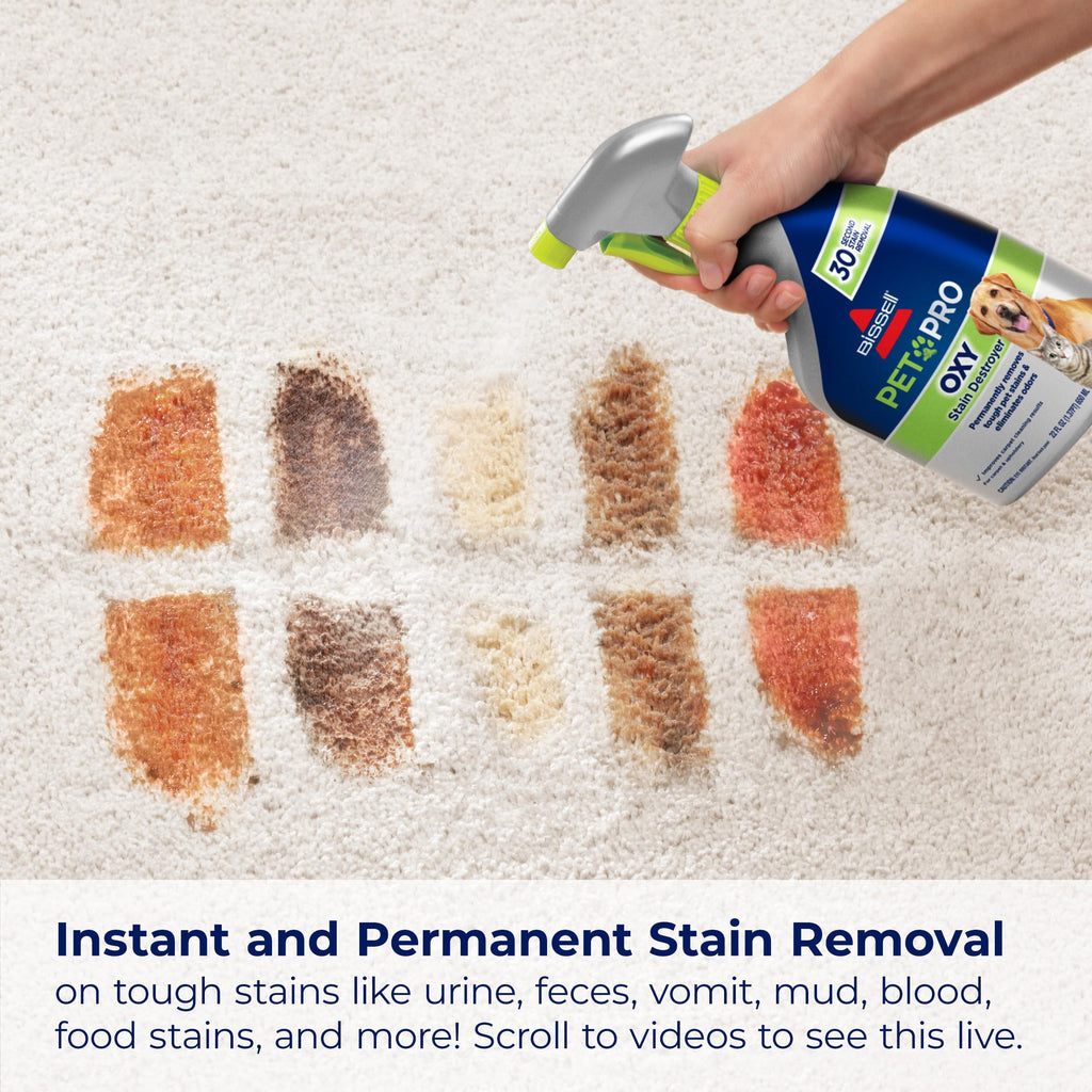 Bissell PET PRO OXY Stain Destroyer for Carpet and Upholstery, 22 oz, 17739, 2 Count (Pack of 2)