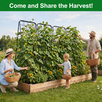 WAENLIR 50x17inch Cucumber Trellis Tomato cage with Dense Steel Grid–A-Frame Heavy Duty Metal Trellis for Raised Beds, Cattle Panels for Garden Trellis for Climbing Plants Outdoor (Black, 50x17inch)