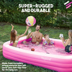 Toysical Inflatable Pool for Kids and Adults - 118 x 72 x 22 - More Durable Than Other Blow up Pools for Adults - Includes Patches