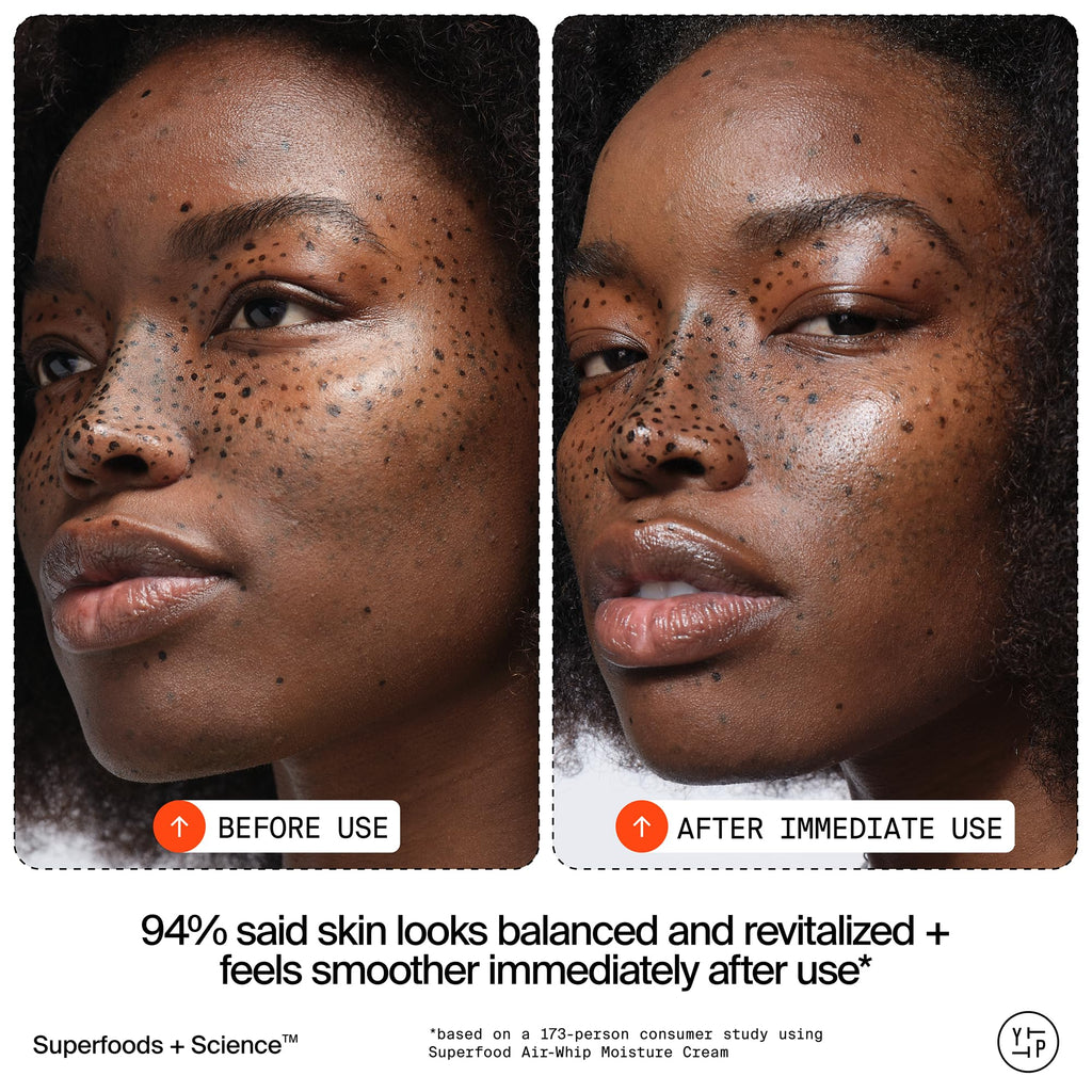 Youth To The People Superfood Air-Whip Moisture Cream Travel - Kale + Green Tea Hyaluronic Acid Face Moisturizer, Smooths + Hydrates Up to 48HR with Dewy Glow, Non-Greasy Lightweight Gel - 0.5 fl oz