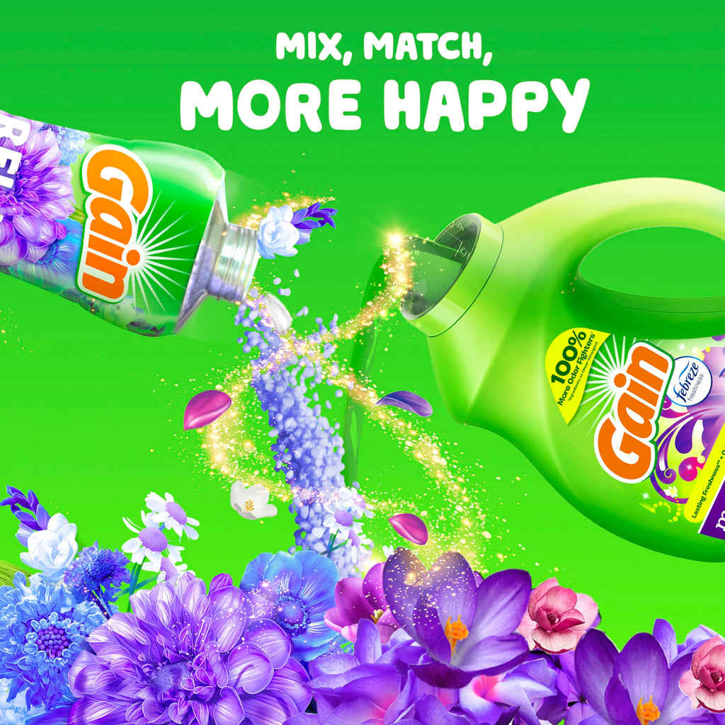 Gain Liquid Laundry Detergent, Moonlight Breeze Scent, 194 fl oz, 134 Loads, Freshness + Odor Fighting, Laundry Detergent Liquid Soap, HE Compatible