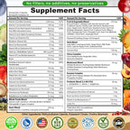 Vegan Whole Food Daily Multivitamin Without Iron, Methylated Multivitamin for Women and Men, Made with Fruits & Vegetables, B-Complex, Probiotics, Enzymes, CoQ10, Omegas, Turmeric, Non-GMO, 90 Count