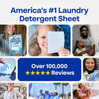 Earth Breeze Laundry Detergent Sheets Fresh Scent - 60 Loads per package. Eco Liquidless Soap - Travel-Friendly for Hot & Cold Cycles, Tackles Tough Stains & Odors - Gentle on Skin, 30 sheets (3 Pack)