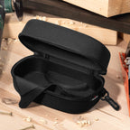 NoCry Protective Goggle Case; Fits Most Goggles; Semi Hard, Water Resistant and Shockproof Outer Shell; Reinforced Zipper; Belt Clip; Designed to Fit All Safety Goggles; Black