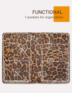 Mymazn Leopard Server Books for Waitress Book Waiter Book Server Booklet Restaurant Waitstaff Organizer, Serving Book Guest Check Book Holder Money Pocket Fits Server Apron