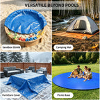 24FT Round Pool Liner Pad for Above Ground Pools, 180 GSM Heavy-Duty Puncture Resistant Under Mat, Underlayment Outdoor Tarp Protector for Lawn Concrete, Pool Floor Base Pad, Extends Liner Life
