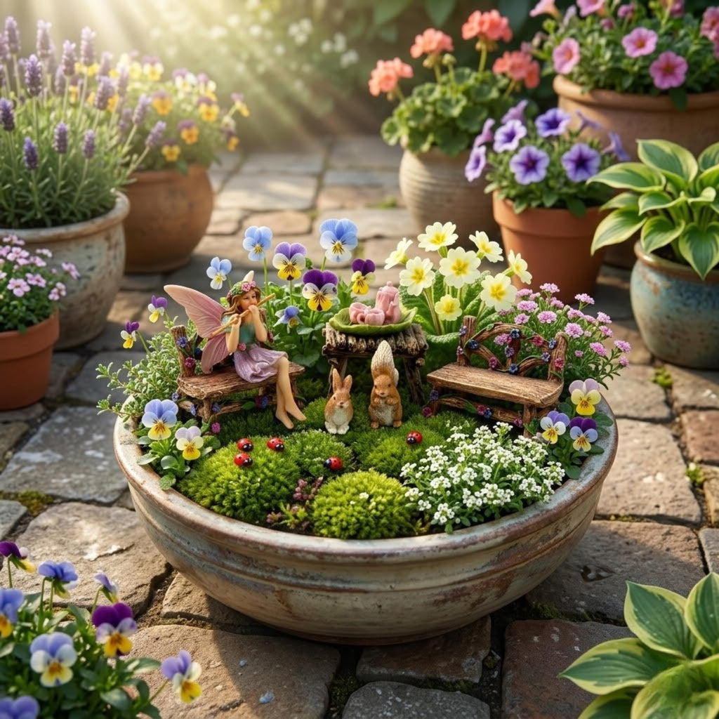 PRETMANNS Fairies for Fairy Garden Accessories Kit, 14 Piece Fairy Set