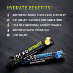 Jocko Fuel Hydrate Electrolytes Powder Packets Low Sugar - Hydration Amplifier Packets for Recovery, Dehydration, & Exercise - with Vitamins B6, B12 & C (16 Packets) Lemon Lime