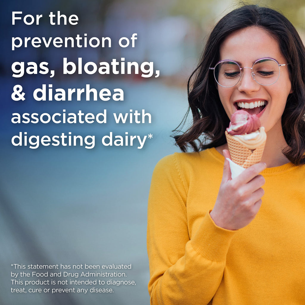 Lactaid Fast Act Lactose Intolerance Relief Chewables with Natural Lactase Enzyme to Prevent Gas, Bloating & Diarrhea Due to Lactose Sensitivity, On-The-Go, Vanilla Twist Flavor, 60 x 1 ct