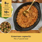 Crock-Pot Large 8-Quart Programmable Slow Cooker with Auto Warm Setting Black Stainless Steel