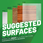 Krazy Fix Fast Waterproof Glue, Fast Curing Polyurethane Singles (3 x 4g)