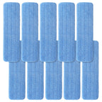 Microfiber Mop Pad for Rubbermaid Commercial 20 Inch Mop Head - 10 Pack Wet & Dry Commercial Cleaning Refills Reusable Mop Refills Fit for Any Microfiber Flat Mop System 18" to 21"