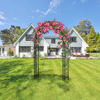 Arbuxzuy 7ft Steel Garden Arch Trellis for Climbing Plants