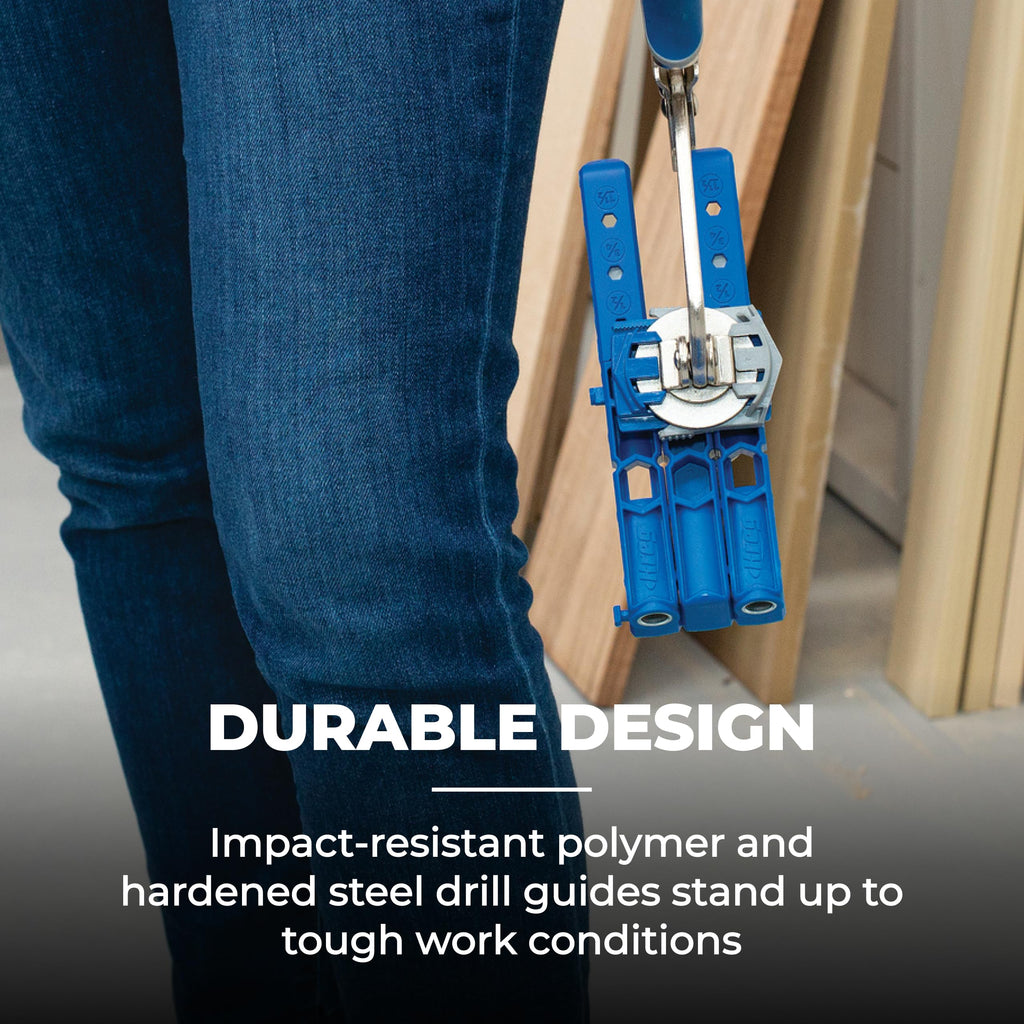 Kreg KPHJ320-22 Pocket-Hole Jig 320 with Classic 2 Inch Face Clamp - Small, Durable Jig for Tight Spaces - Easily Adjustable Drill Guides - For Materials 1/2" to 1 1/2" Thick